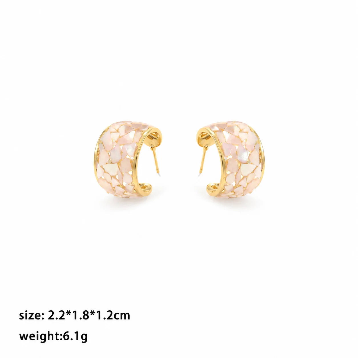 Fashion S925 Silver  Crushed Shell Classic Hoop Earrings for Girls Sweet Jewelry for Women Ladies Wholesale China Manufacturer