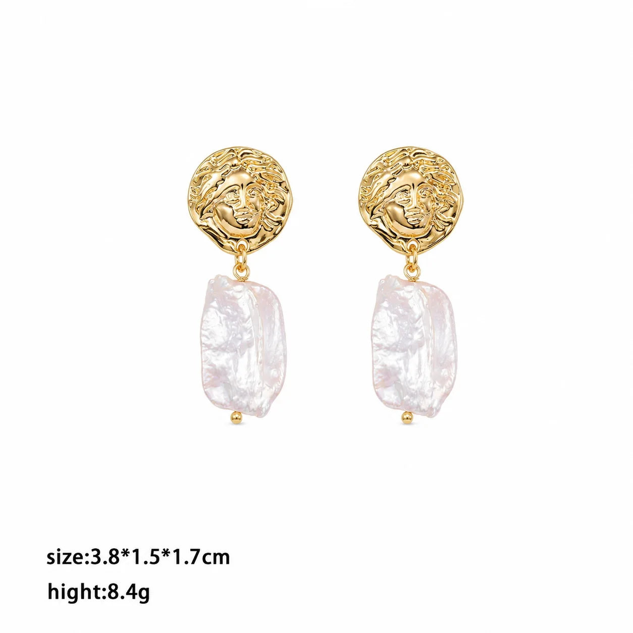 Fashion S925 Silver Baroque Pearl Drop Earrings for Girls Elegant Classic Simple Jewelry for Women Ladies Wholesale Low MOQ
