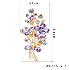 Fashion Glitter Rhinestone Sparking Brooches for Girls Sweet Elegant Pins Jewelry for Women Ladies Accessories Wholesale Chic