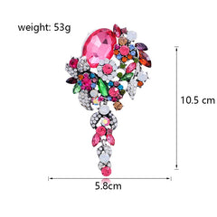 Fashion Glitter Rhinestone Sparking Elegant Brooches for Girls Sweet Dainty Jewelry Pins for Women Ladies Accessories Hot Sale