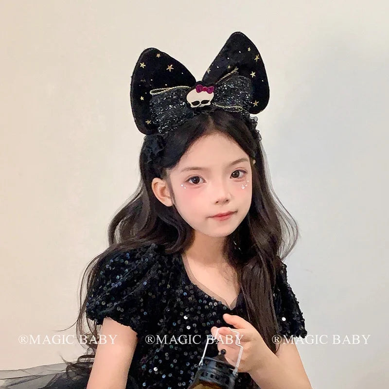 Halloween Headband for Kids Bow Pumpkin Skull Spooky Cute Hairband Children Costume Party Hair Accessories Trick or Treat Gift