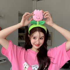 Brand New Sweet Cute Flower Exaggerated Head Band for Girls Large Cartoon Hair Accessories for Women Ladies Femme Popular