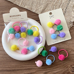 Kids Candy Color High Elastic Small Hair Ties Alligator Clips Fashion Cute Wholesale in Stock Girls Hairpins Scrunchy Accessory
