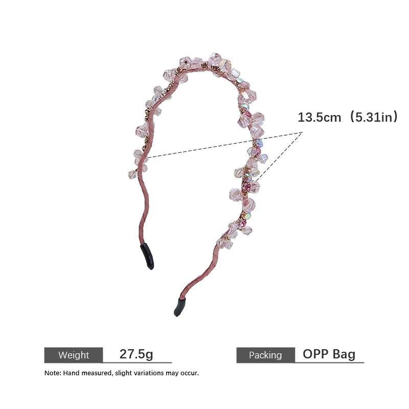 Fashion Trendy Glitter Rhinestone Head Band for Girls Sweet Elegant Hair Band for Women Ladies Hair Accessories Chinese Supplier