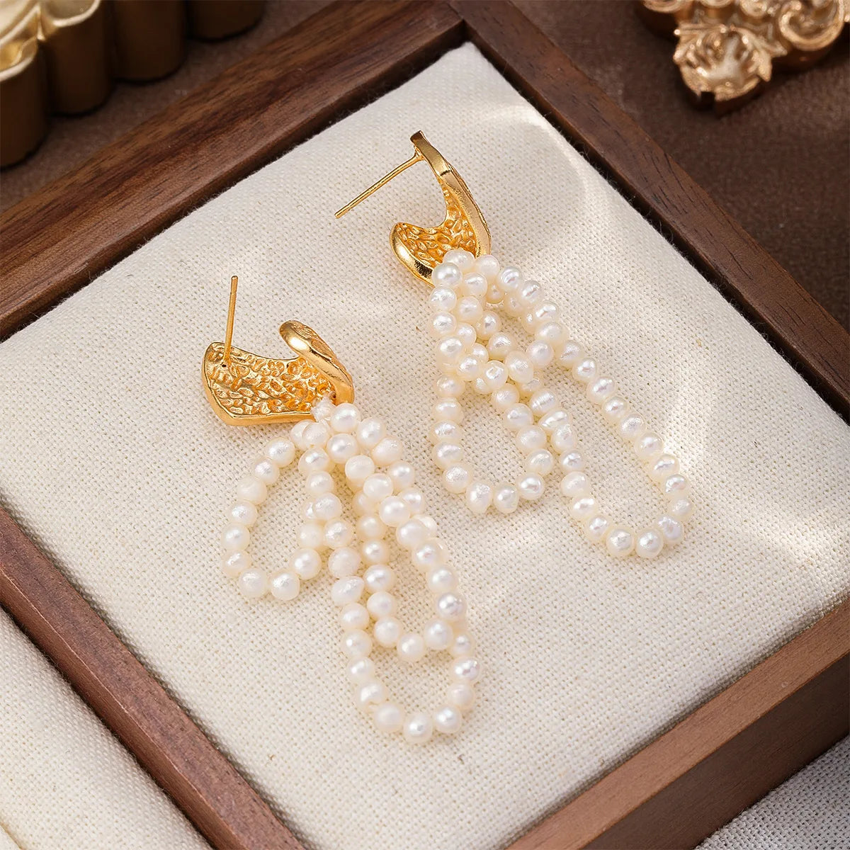 Fashion Freshwater Pearl S925 Silver  Copper Drop Earrings for Girls Elegant Jewelry for Women Ladies Wholesale China Factory