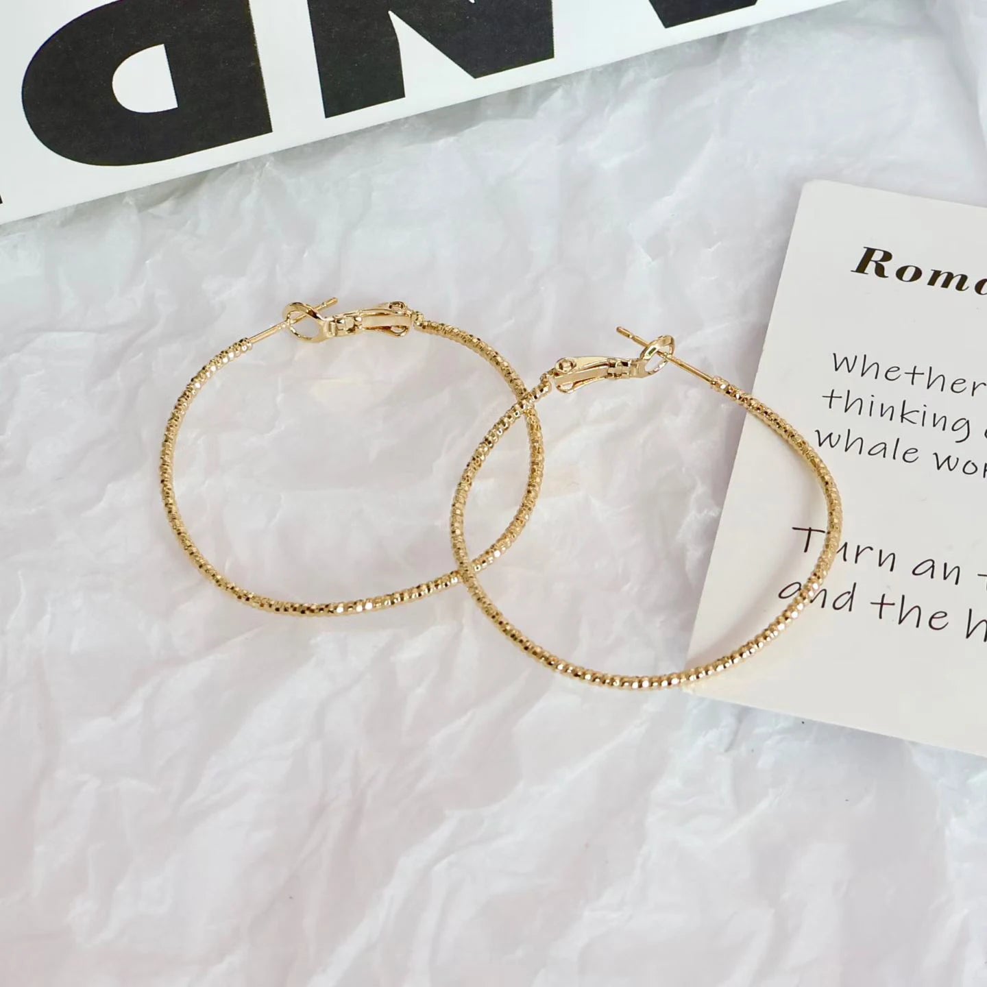 Women Simple Hot Sale Large Hoop Earring Fashion Elegant Dainty Trendy Latest Affordable Bulk Jewelry Accessories for Holiday