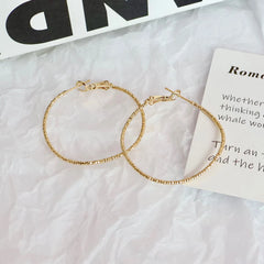 Women Simple Hot Sale Large Hoop Earring Fashion Elegant Dainty Trendy Latest Affordable Bulk Jewelry Accessories for Holiday