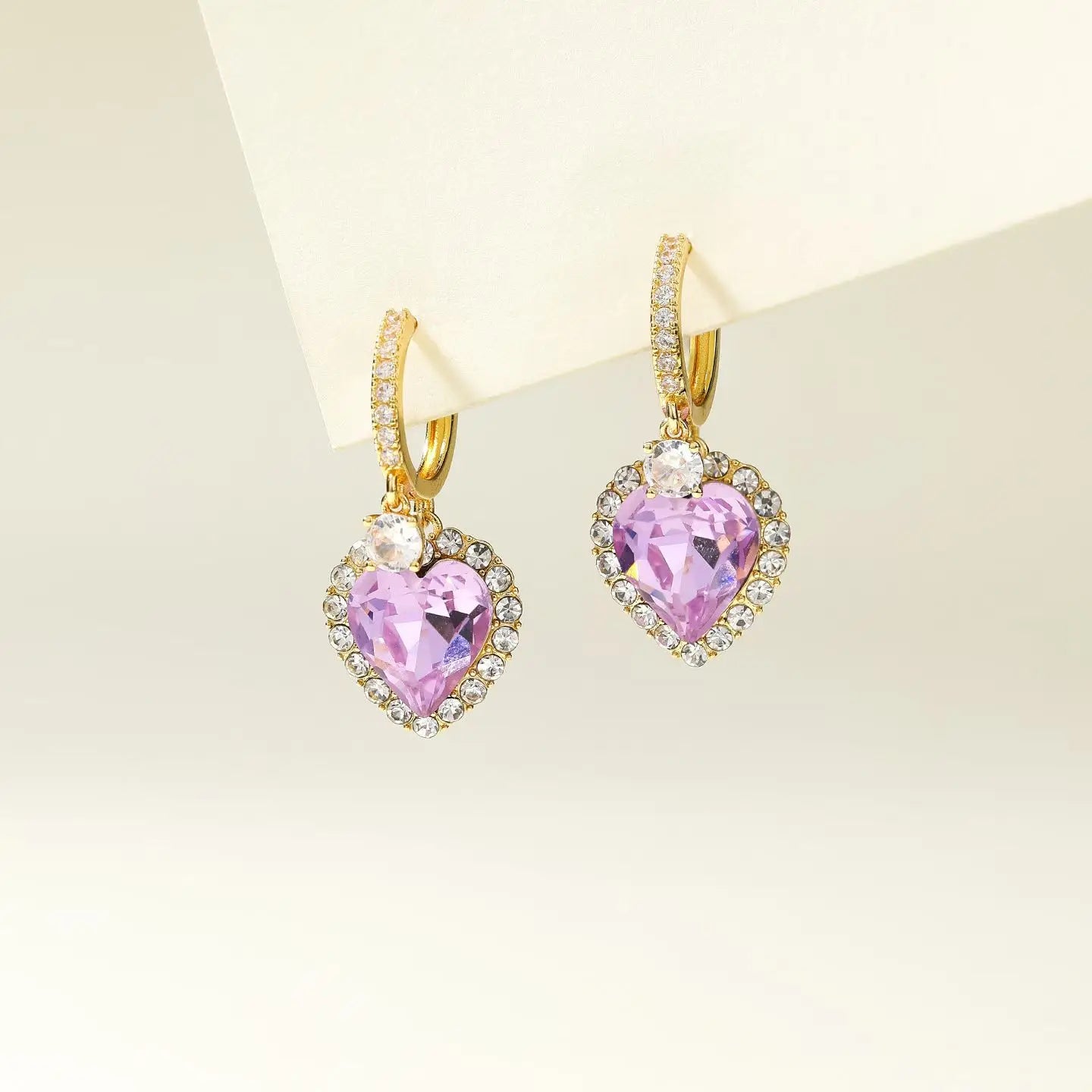 Dainty Grapes Fruits Glitter Heart Drop Earrings for Girls Imitation Pearl Rhinestone Jewelry for Women Ladies Accessories