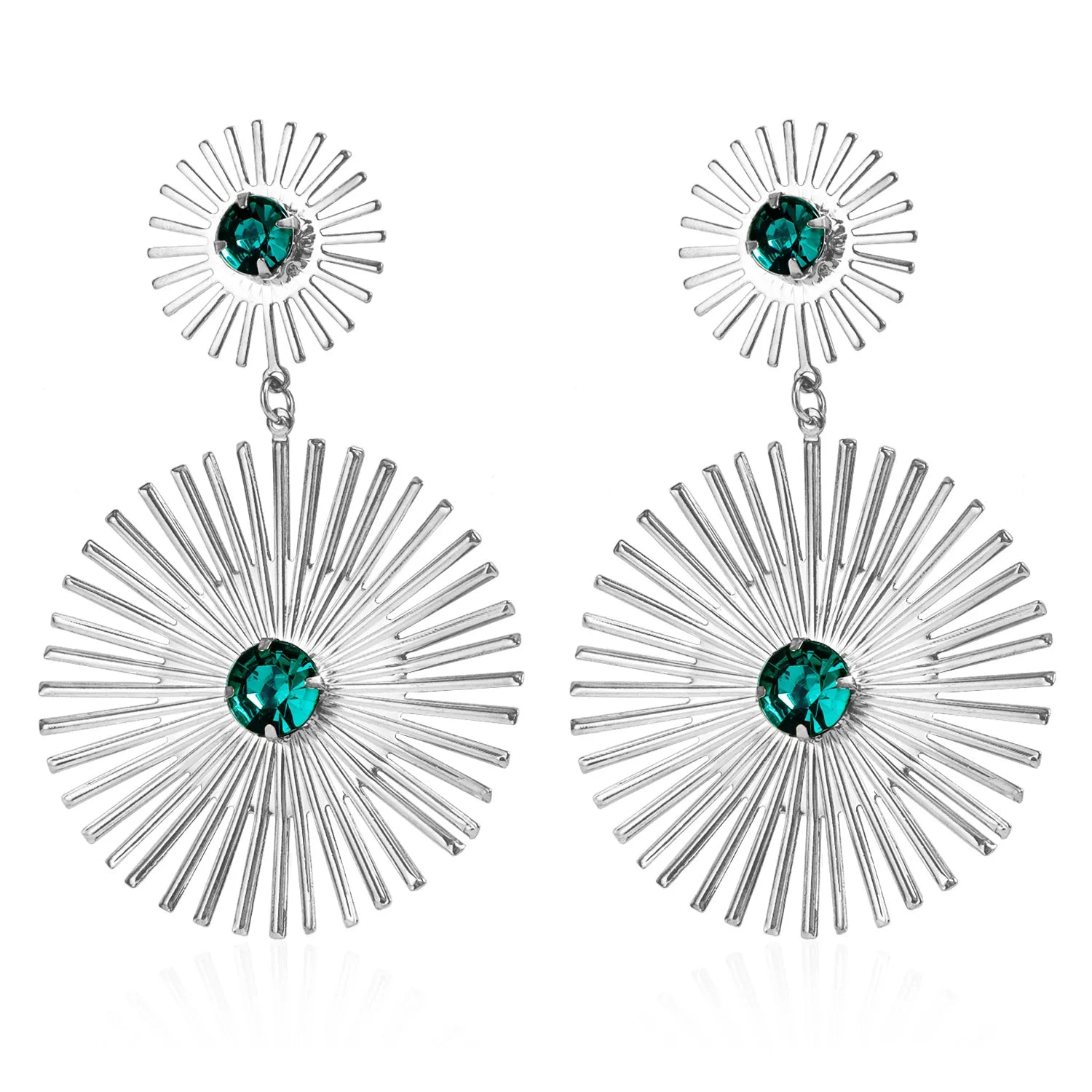 Fashion Trendy Luxury Glitter Drop Earrings for Girls Elegant Glamorous Charms Jewelry for Women Ladies Accessories Wholesale