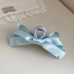 Simple Solid Color Classic Bowknot Hair Claw Clips for Girls Fashion Sweet Cute Hair Clutches for Women Ladies Hair Accessories