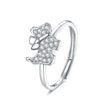 The opening is adjustable. / Silver