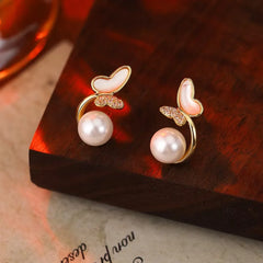 Women Butterfly Flower Grape Shape Mini Stud Earring Fashion Glitter Sparking Bulk Order Jewelry Accessory for Female Daily Use