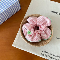 Hot Sale Candle Color Plaid Medium Hair Ties Headbands Sweet Trendy Wholesale in Stock Hairbands Accessories Set for Women Kids