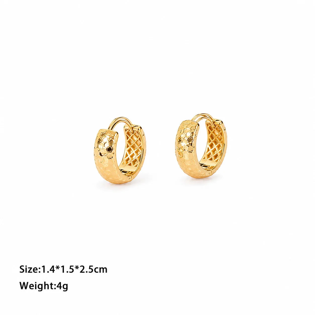 Fashion Copper 18K Gold Plated Hoop Earrings for Girls Simple Minimalistic Elegent Jewelry for Women Ladies Wholesale Low MOQ