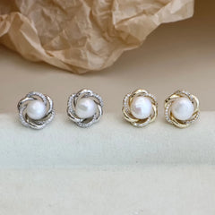 Women Imitation Pearl Simple Stud Earring Fashion Elegant Graceful Wholesale Jewelry Accessories for Female Daily Causal Office