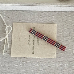 Classic Fashion Plaid Hair Clips for Girls Simple Minimalistic Trendy Bobby Pin for Women Ladies Hair Accessories in Stock