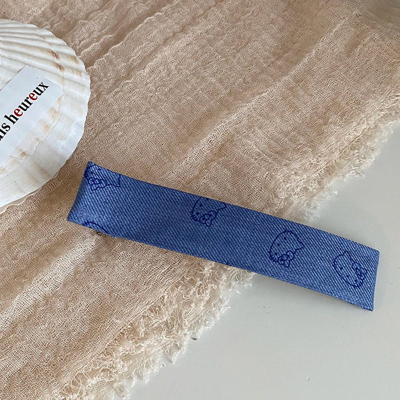 Women Blue White Print alligator Clips Fashion Elegant Simple Lightweight in Store Hairpins Accessories for Female Causal Daily
