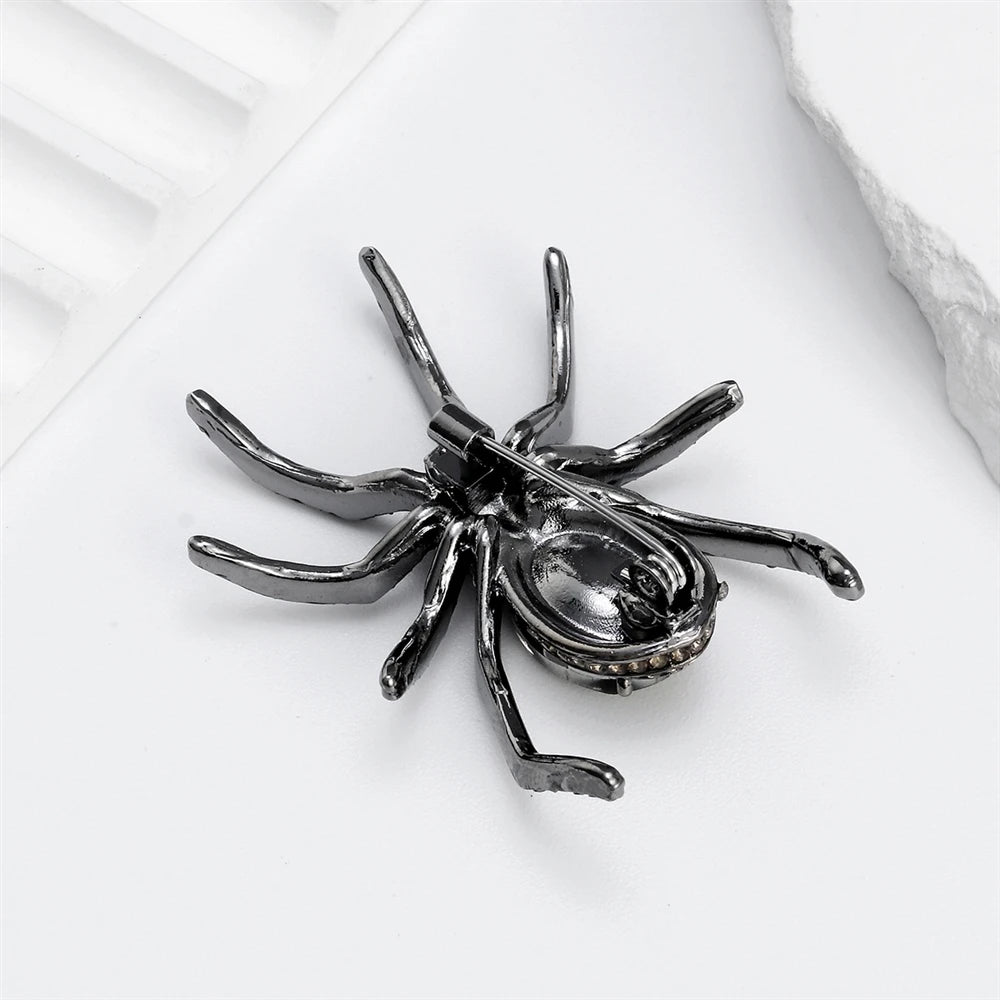 Fashionable Spider Trendy Charms Animals Brooches for Girls Stylish Glamorous Pins Jewelry for Women Ladies Accessories Chic