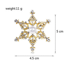 Fashion Glitter Snow Flake Sparkle Brooches for Girls Elegant Trendy Stylish Pins Jewelry for Women Ladies Accessories Wholesale