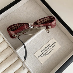 Fashion Plaid Trendy Bowknot Hair Clips for Girls Sweet Cute Classic Barrettes for Women Lady Hair Accessories in Stock Vintage