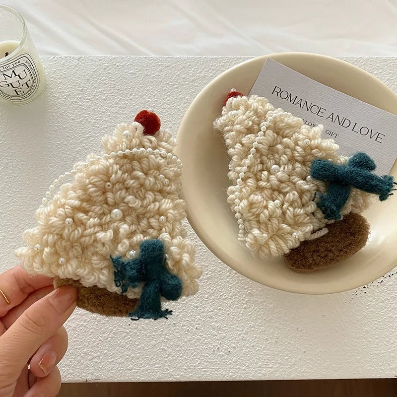 2025 Christmas Tree Imitation Pearl Hair Clips for Girls Elegant French Style Barrettes for Women Ladies Hair Accessories Chic