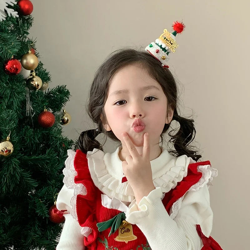 2025 Christmas Tree Letter Glitter Hair Clips for Baby Girls Cute Sweet Alligators for Kids Children Hair Accessories in Stock
