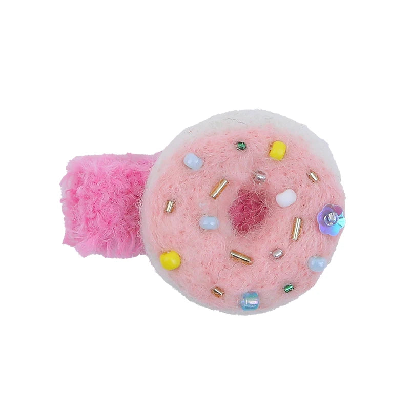 Fashion Sweet Cute Candy Doughnut Hair Clips for Baby Girls Kawaii Trendy Alligators for Children Kids Hair Accessories in Stock