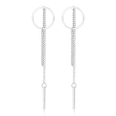 Fashion Simple Tassel Minimalistic Drop Earrings for Girls Hoop Art Deco Jewelry for Women Ladies Accessories Chinese Supplier