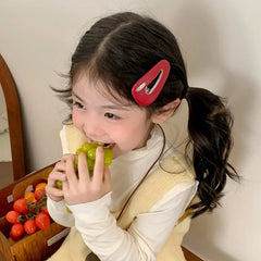 Fashion Simple Solid Color Sweet Hair Clips for Baby Girls Cute Elegant Snap Clips for Kids Children Hair Accessories in Stock