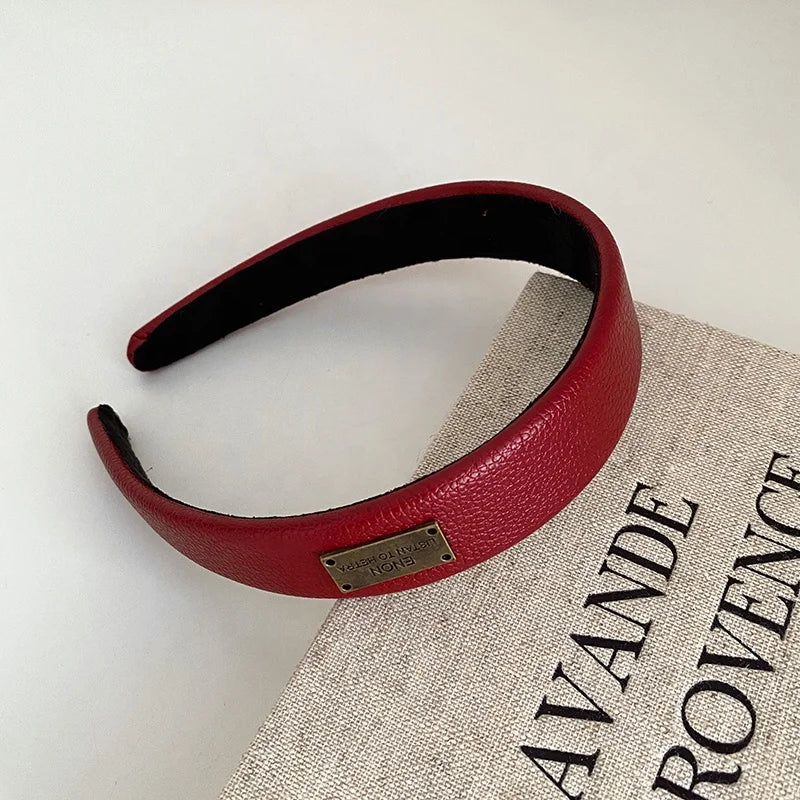 Fashion Simple Red Solid Color Hair Band for Baby Girls Trendy Chic Minimalistic Head Band for Kids Child Hair Accessories