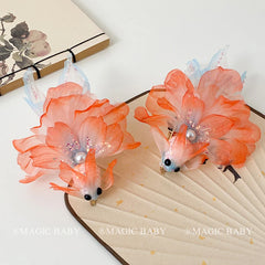 Fashion Koi Fish Glitter Luxurious Hair Clips for Baby Girls Cute Sweet Festival Alligators for Kids Children Hair Accessories