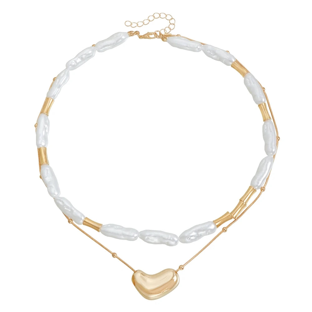 Fashion Elegant Stylish Trendy Layered Wearing Necklaces for Girls Glamorous Charms Jewelry for Women Ladies Accessories