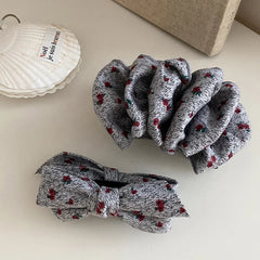 Women Blue Dots Hot Sale Winter Autumn Hair Clips Fashion Elegant High Quality in Store Banana Clips Accessories for Daily Use