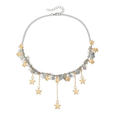 Fashion Star Tassel Sweet Cute Necklaces for Girls Glamorous Charms Trendy Jewelry for Women Ladies Accessories Chinese Supplier