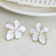 Women Latest New Design Flower Shape Stud Earring Trendy Fashion Elegant Luxurious Bulk Order Jewelry Accessories for Female