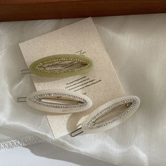 Chic Simple Solid Color Hair Clips for Women & Girls Elegant Glitter Hair Accessories Made of Acetate for Parties