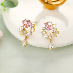 Ladies Imitation Pearl Gourd Star Decorative Small Drop Earring Fashion Elegant Sweet Bulk Jewelry Accessories for Women Daily
