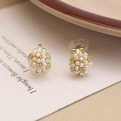 Girly Aesthetic Ball Bear Shape New Design Small Clip-on Earring Fashion Sweet Cute Charms Wholesale Jewelry Accessory for Daily