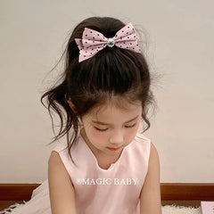 Cute Sweet Hair Clips for Baby Girls Kawaii Fashion Bowknot Polka Dot Alligators for Kids Children Teenagers Hair Accessories
