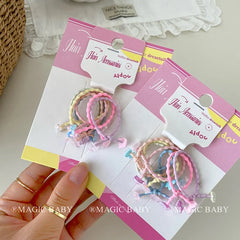 Kids Multicolor Minimalistic Durable Elastic Thick Thin Hair Scrunchies Fashion Classic Sweet in Stock Hair Ties Accessories
