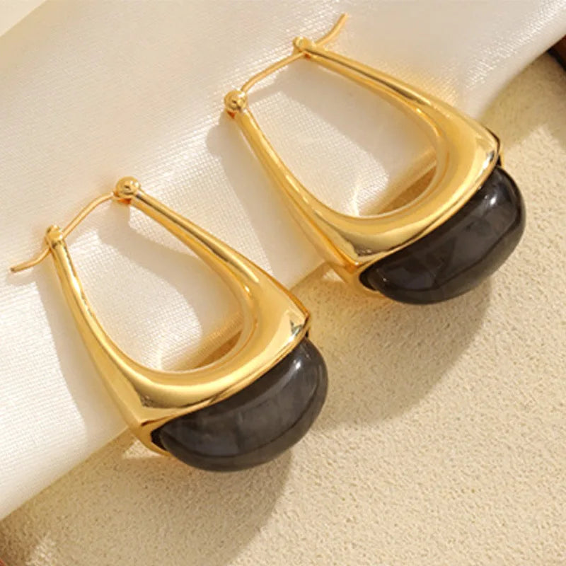 Fashion Trendy Simple Minimalistic Stylish Hoop Earrings for Girls Elegant Jewelry for Women Ladies Wholesale China Manufacturer