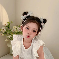 Classic Simple Minimalistic Bowknot Scrunchies for Baby Girls High Elastic Sweet Cute Hair Ties for Kids Child Hair Accessories
