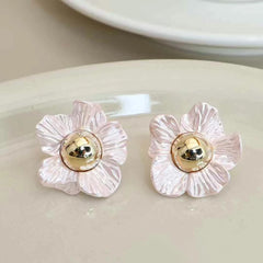 Female Flower Shape Small Stud Earring Fashion Luxurious Dainty Affordable Bulk Jewelry Accessories for Women Daily Causal Use