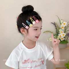 Candy Color Sweet Fashion Cute Hair Clips for Baby Girls Animal Heart Shaped Snap Clips for Kids Hair Accessories in Stock