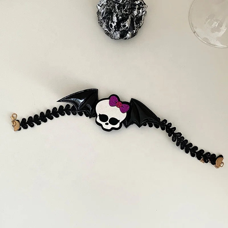 Women 2025 Hot Sale Halloween Party Pumpkin Human Skeleton Fashion Elegant Beauty Customized Collarbone Necklace for Female