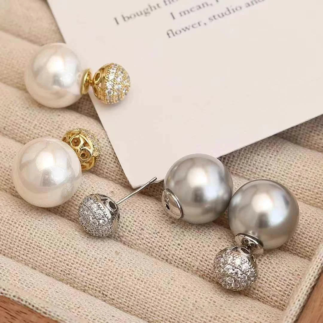 Elegant Simple Minimalistic Imitation Pearl Stud Earrings for Girls Sweet Cute Jewelry for Women Ladies Accessories Chic