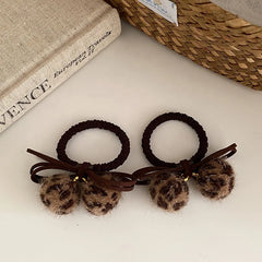 Fashion Trendy Bowknot Leopard Print Scrunchies for Baby Girls Cute Hair Ties for Kids Child Hair Accessories Chinese Supplier