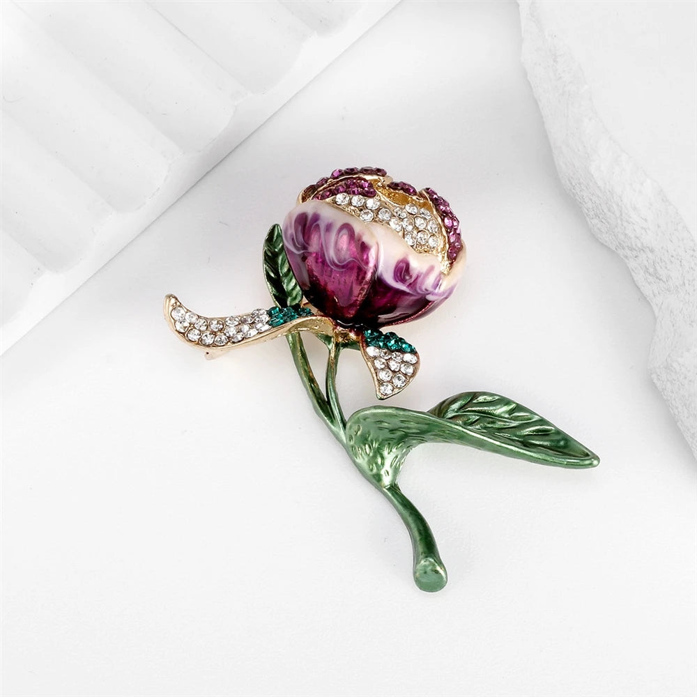 Fashion Flowers Sweet Elegant Brooches for Girls French Style Floral Pins Jewelry for Women Ladies Accessories Chinese Supplier