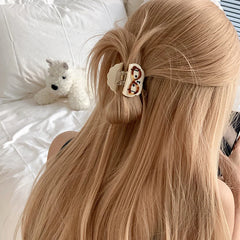 Cute Mini Sweet Dog Hair Claw Clips for Girls Glasses Acryclic Haarspange for Women Ladies Chic Stylish Hair Accessories
