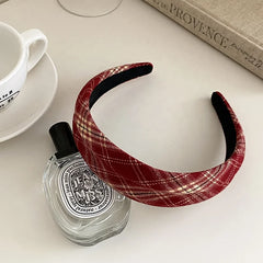 Fashion Trendy Plaid Classic Simple Head Band for Girls Sweet Cute Hair Band for Women Ladies Hair Accessories in Stock Chic